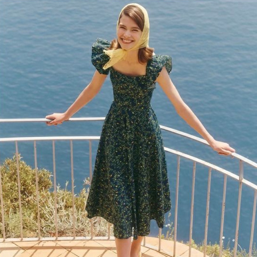 Hill House Daphne Dress in Midnight Garden